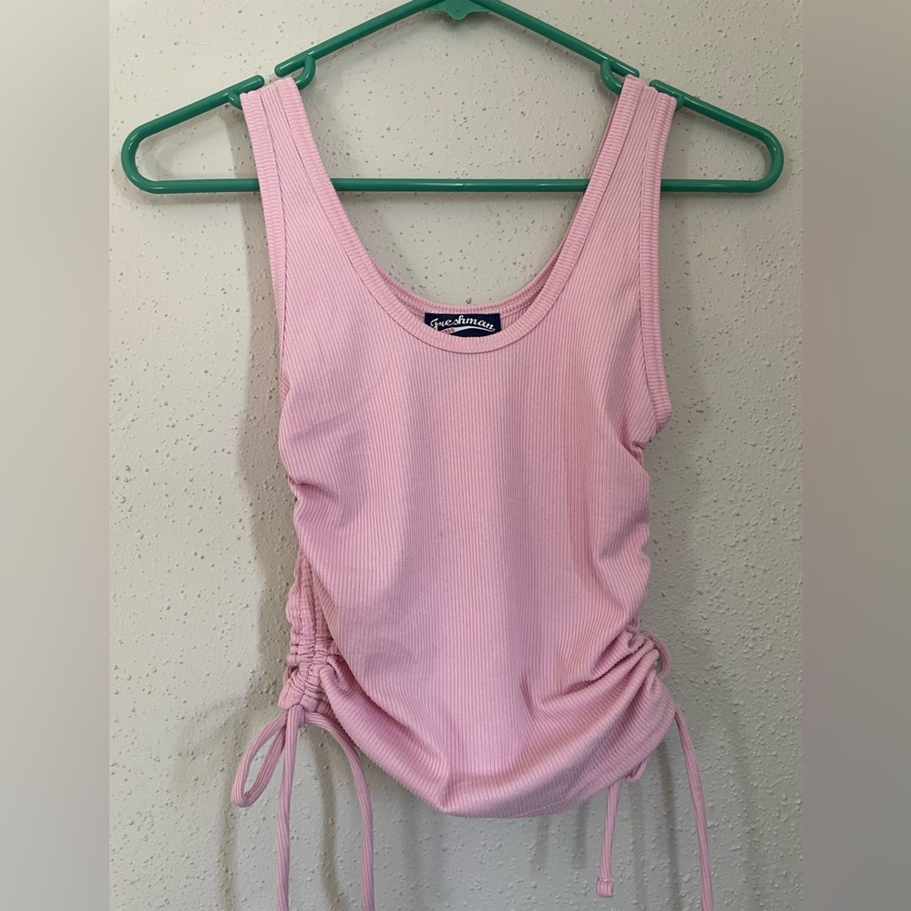 Freshman Pink Ribbed Top size XS